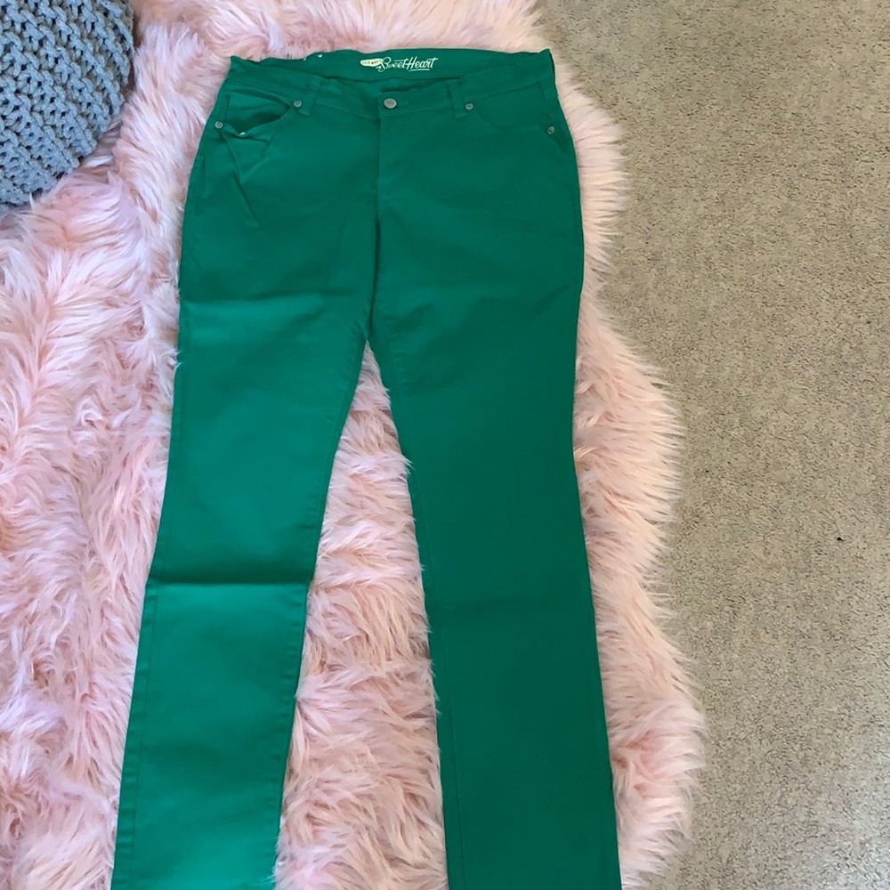 Green jeans.
